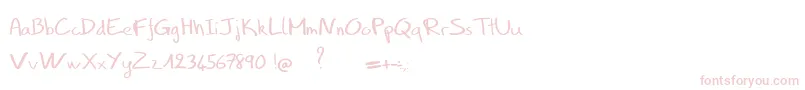 HandOfBen Font – Pink Fonts on White Background