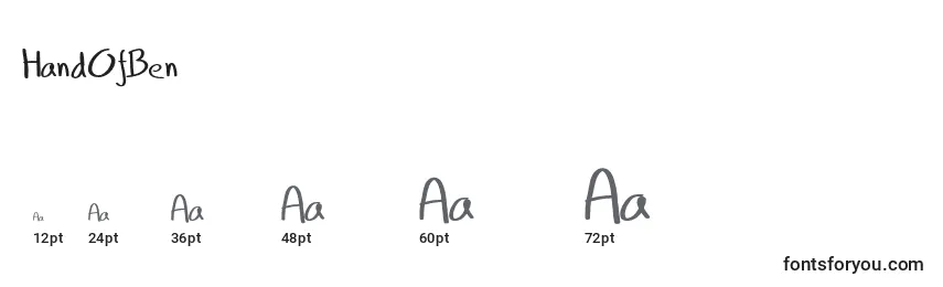 HandOfBen Font Sizes