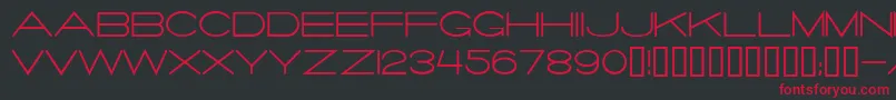 フォントSalaryma – 黒い背景に赤い文字