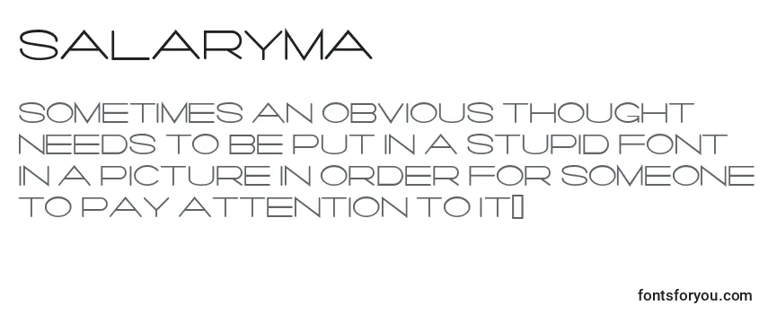 Обзор шрифта Salaryma