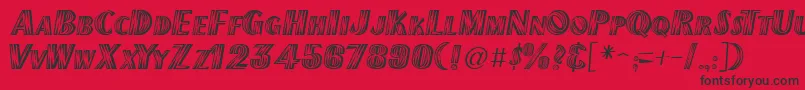 New Mexico Font – Black Fonts on Red Background