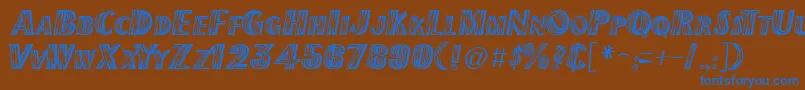 Шрифт New Mexico – синие шрифты на коричневом фоне