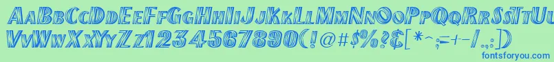 New Mexico Font – Blue Fonts on Green Background