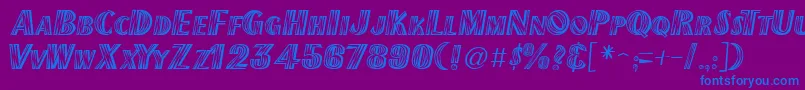 Шрифт New Mexico – синие шрифты на фиолетовом фоне