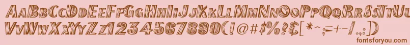 New Mexico-fontti – ruskeat fontit vaaleanpunaisella taustalla