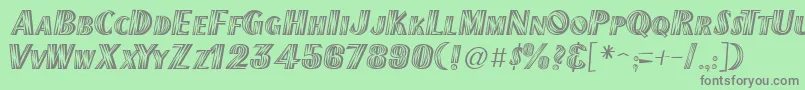 New Mexico-fontti – harmaat kirjasimet vihreällä taustalla