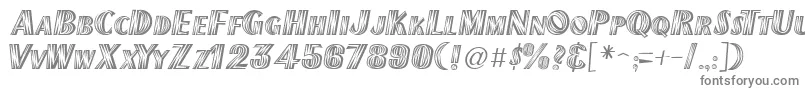 New Mexico-fontti – harmaat kirjasimet valkoisella taustalla