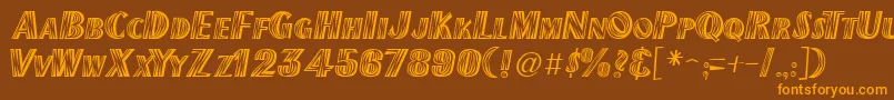 Шрифт New Mexico – оранжевые шрифты на коричневом фоне