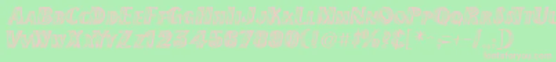 New Mexico Font – Pink Fonts on Green Background