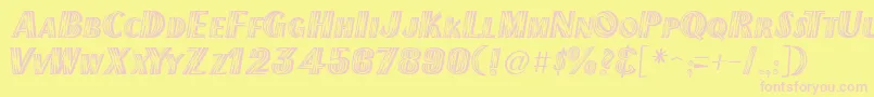 New Mexico Font – Pink Fonts on Yellow Background