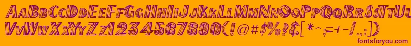 New Mexico-fontti – violetit fontit oranssilla taustalla