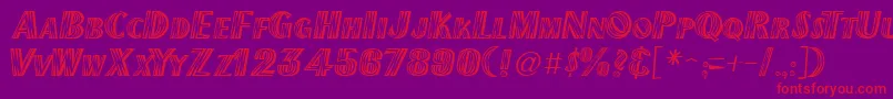 Шрифт New Mexico – красные шрифты на фиолетовом фоне