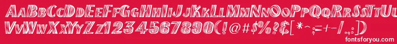 New Mexico-fontti – valkoiset fontit punaisella taustalla