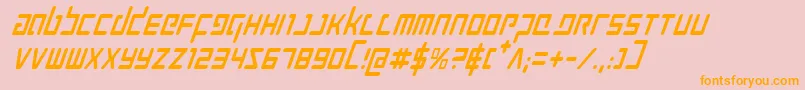 ProkofievCondensedItalic Font – Orange Fonts on Pink Background