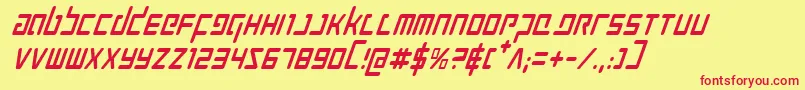 ProkofievCondensedItalic Font – Red Fonts on Yellow Background