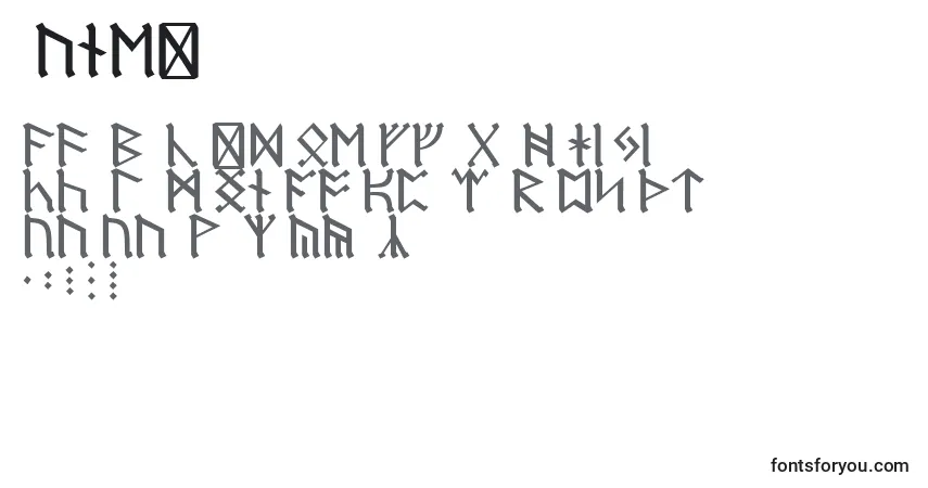 Schriftart RuneD – Alphabet, Zahlen, spezielle Symbole