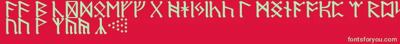 RuneD Font – Green Fonts on Red Background