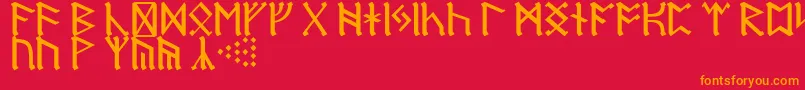 RuneD Font – Orange Fonts on Red Background