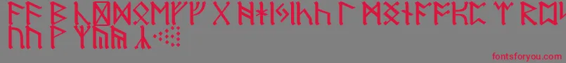 RuneD Font – Red Fonts on Gray Background