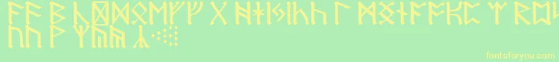 RuneD Font – Yellow Fonts on Green Background