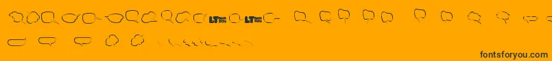 Freakycommentballoonslt Font – Black Fonts on Orange Background