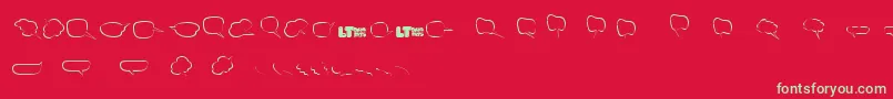 Freakycommentballoonslt Font – Green Fonts on Red Background