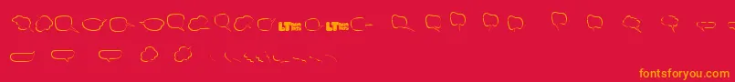 Freakycommentballoonslt Font – Orange Fonts on Red Background