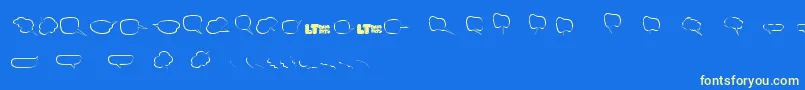 Freakycommentballoonslt Font – Yellow Fonts on Blue Background