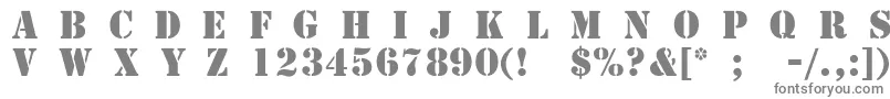 TemplateCapsMediumSsiMedium Font – Gray Fonts on White Background