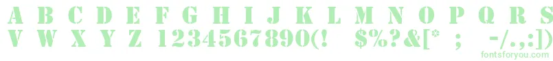 TemplateCapsMediumSsiMedium Font – Green Fonts on White Background