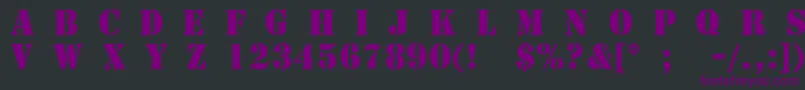 TemplateCapsMediumSsiMedium Font – Purple Fonts on Black Background