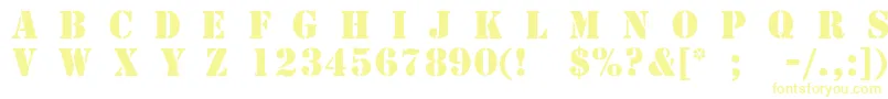 TemplateCapsMediumSsiMedium Font – Yellow Fonts