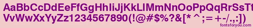 Swiss721BoldBt Font – Purple Fonts on Pink Background