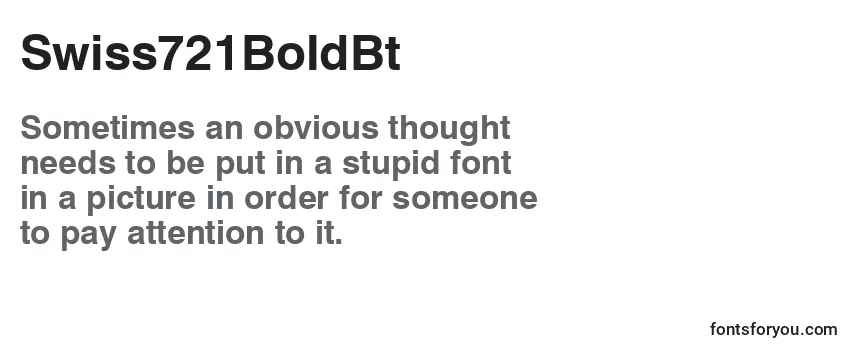 Review of the Swiss721BoldBt Font