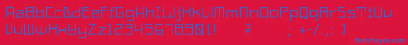 ConstructaUltrathin Font – Blue Fonts on Red Background