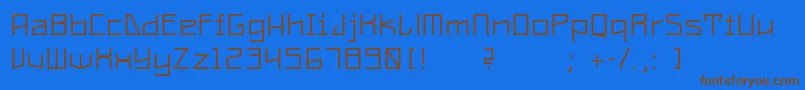 Czcionka ConstructaUltrathin – brązowe czcionki na niebieskim tle