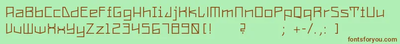 ConstructaUltrathin Font – Brown Fonts on Green Background