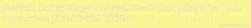 ConstructaUltrathin Font – Pink Fonts on Yellow Background