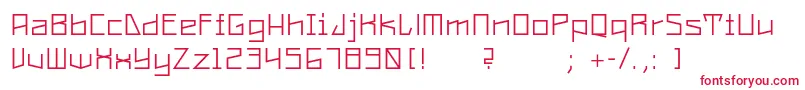 フォントConstructaUltrathin – 白い背景に赤い文字