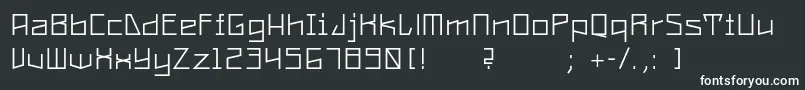 フォントConstructaUltrathin – 黒い背景に白い文字