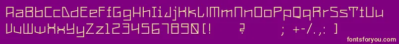 ConstructaUltrathin Font – Yellow Fonts on Purple Background