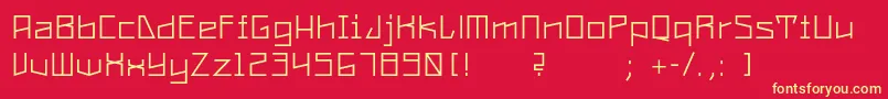 ConstructaUltrathin Font – Yellow Fonts on Red Background