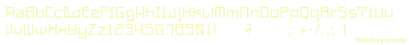 ConstructaUltrathin Font – Yellow Fonts on White Background