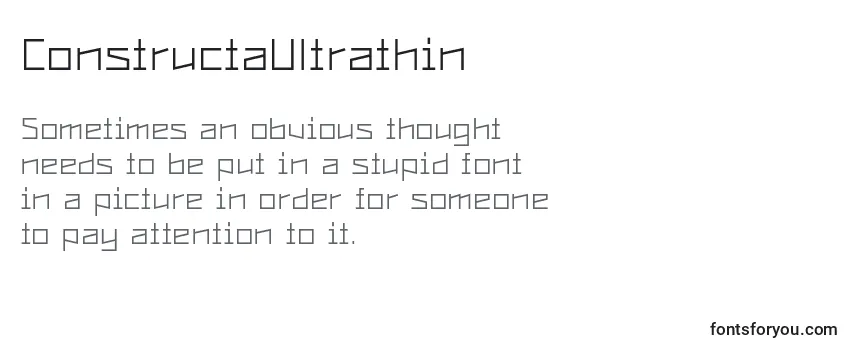 Обзор шрифта ConstructaUltrathin