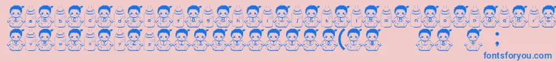 Lisätietoja BabyFont-fontista BabyFont-fontti – siniset fontit vaaleanpunaisella taustalla