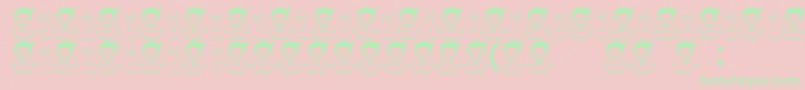 Saiba mais sobre a fonte BabyFont Fonte BabyFont – fontes verdes em um fundo rosa
