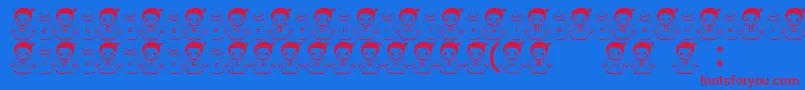 Подробнее о шрифте BabyFont Шрифт BabyFont – красные шрифты на синем фоне