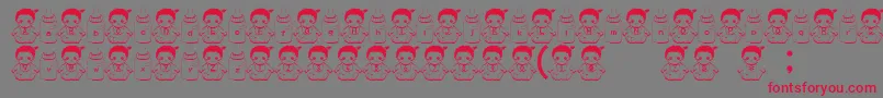 BabyFont Font – Red Fonts on Gray Background