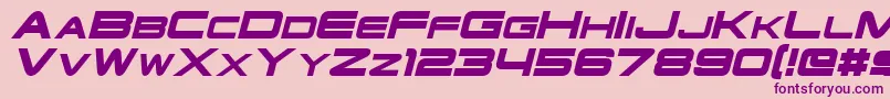 SchwarzeneggerItalic Font – Purple Fonts on Pink Background