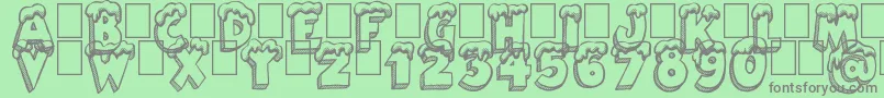 SantasAirMail Font – Gray Fonts on Green Background